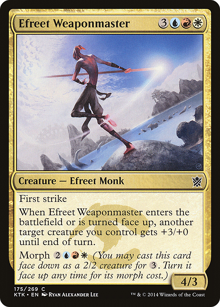 Efreet Weaponmaster [Khans of Tarkir]-1