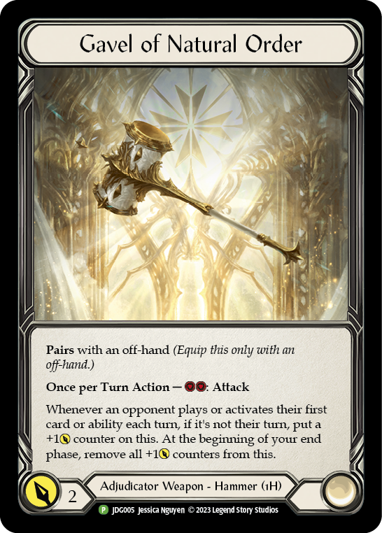 Gavel of Natural Order [JDG005] (Promo)  Cold Foil-1