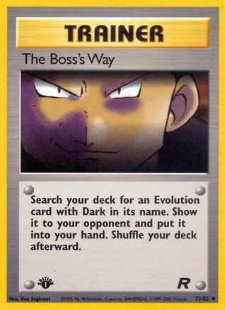 The Boss's Way (73/82) [Team Rocket 1st Edition]-1
