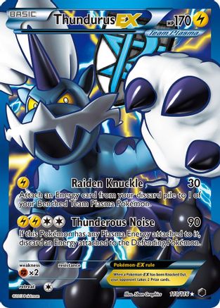 Thundurus EX (110/116) [Black & White: Plasma Freeze]-1