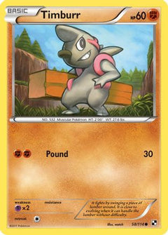 Timburr (58/114) [Black & White: Base Set]-1