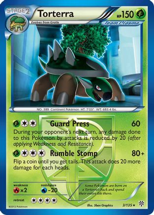 Torterra (3/135) [Black & White: Plasma Storm]-1