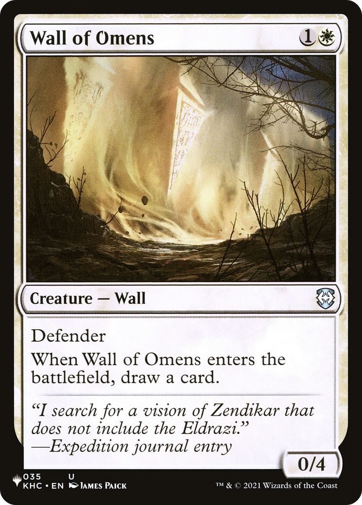 Wall of Omens (KHC) [The List]-1