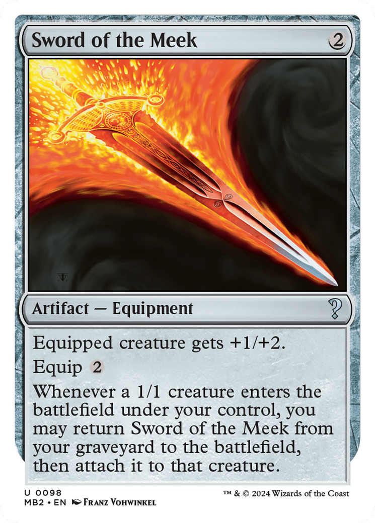 Sword of the Meek (White Border) [Mystery Booster 2]-1