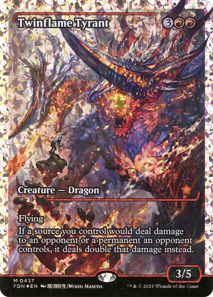 Twinflame Tyrant (Showcase) (Fracture Foil) (FDN-437) - Foundations: (Showcase) Foil-1
