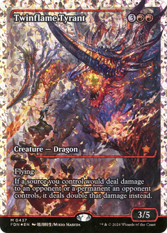Twinflame Tyrant (Showcase) (Fracture Foil) (FDN-437) - Foundations: (Showcase) Foil-1