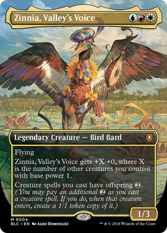 Zinnia, Valley's Voice (Borderless) [Bloomburrow Commander]-1