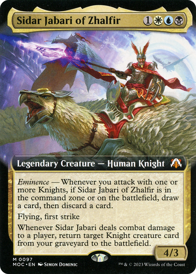 Sidar Jabari of Zhalfir (Extended Art) [March of the Machine Commander]-1