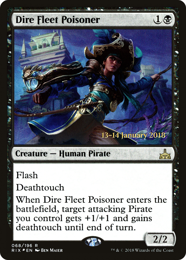 Dire Fleet Poisoner [Rivals of Ixalan Prerelease Promos]-1