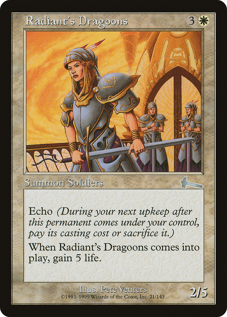 Radiant's Dragoons [Urza's Legacy]-1