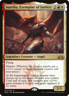Aurelia, Exemplar of Justice (Promo Pack) [Guilds of Ravnica Promos]-1