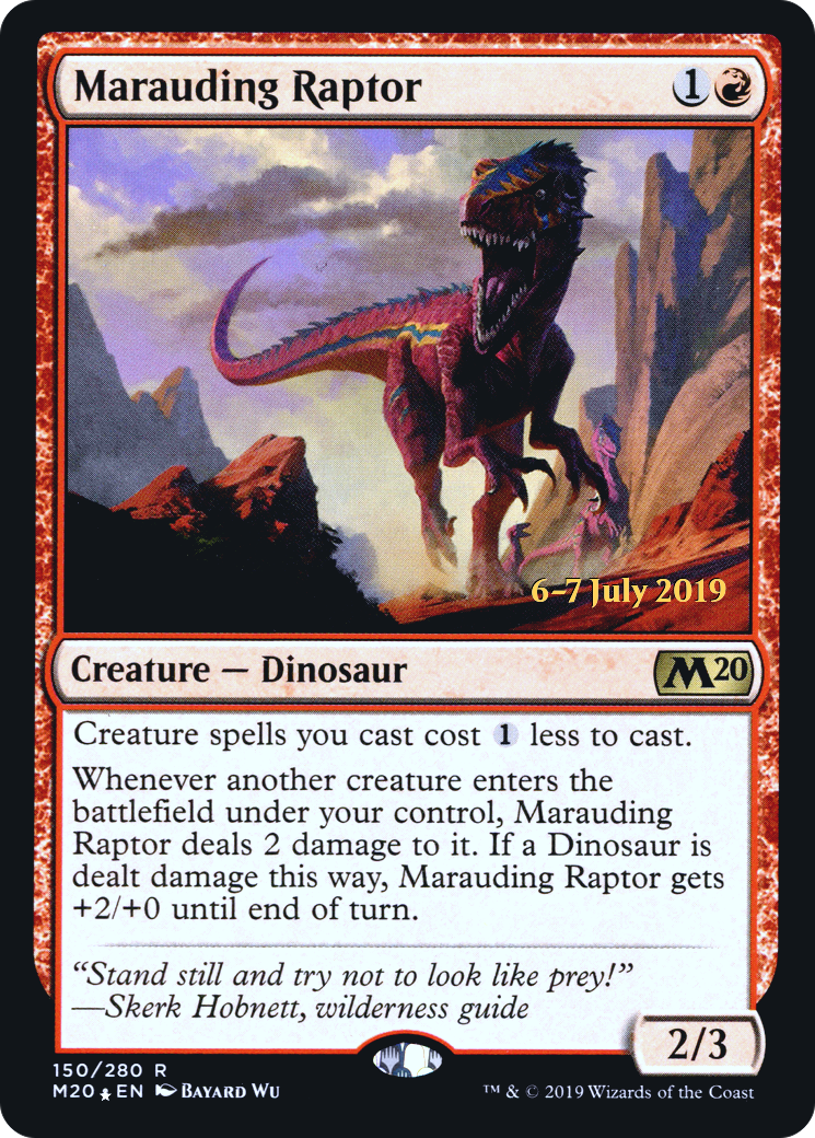 Marauding Raptor [Core Set 2020 Prerelease Promos]-1