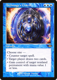 Archmage's Charm (Retro Frame) (MH1-007) - Modern Horizons 1 Timeshifts Etched Foil-1