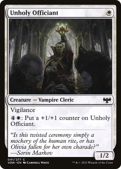 Unholy Officiant (VOW-041) - Innistrad: Crimson Vow Foil-1