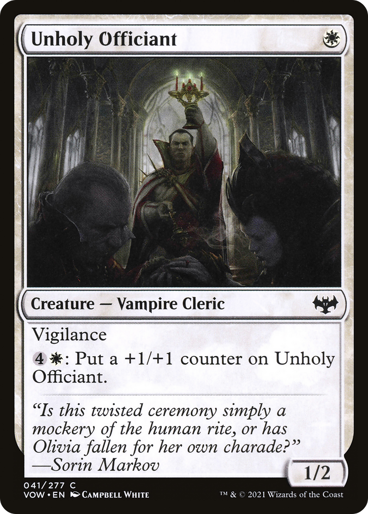 Unholy Officiant (VOW-041) - Innistrad: Crimson Vow-1