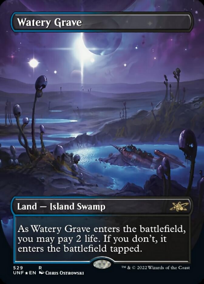 Watery Grave (Borderless) (Galaxy Foil) [Unfinity]-1