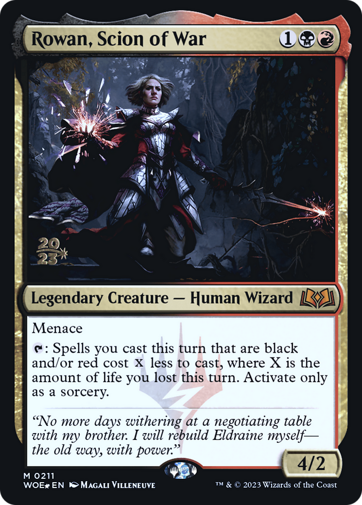Rowan, Scion of War [Wilds of Eldraine Prerelease Promos]-1