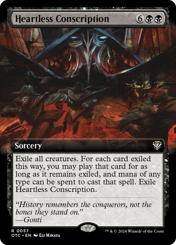 Heartless Conscription (Extended Art) [Outlaws of Thunder Junction Commander]-1