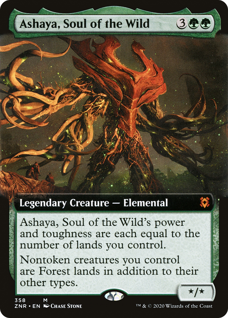 Ashaya, Soul of the Wild (Extended Art) [Zendikar Rising]-1