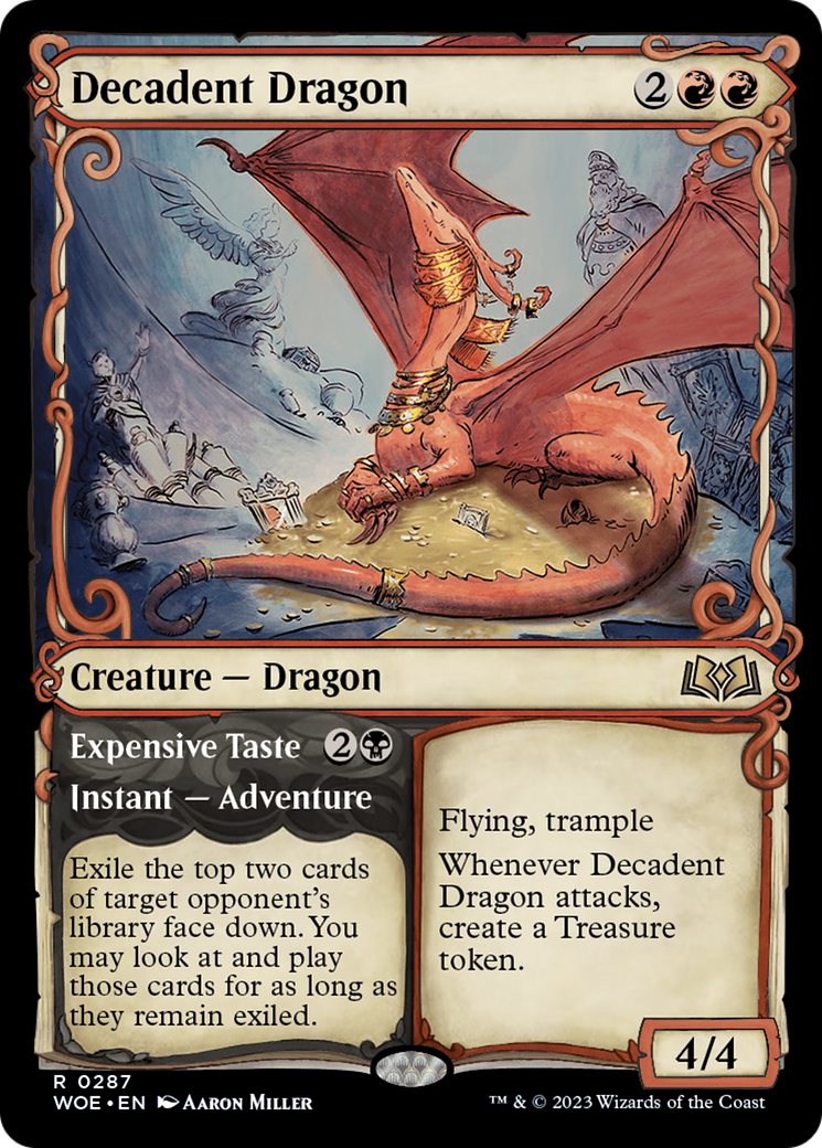 Decadent Dragon // Expensive Taste (Showcase) [Wilds of Eldraine]-1