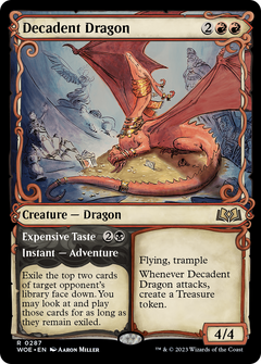 Decadent Dragon // Expensive Taste (Showcase) [Wilds of Eldraine]-1