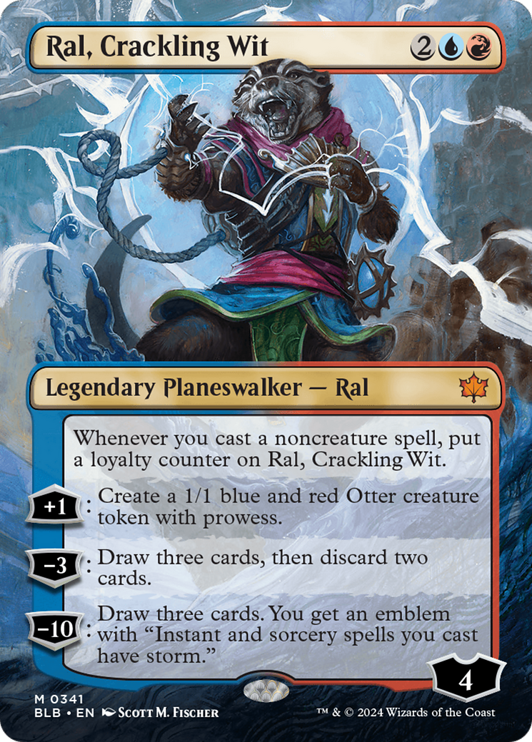 Ral, Crackling Wit (Borderless) [Bloomburrow]-1