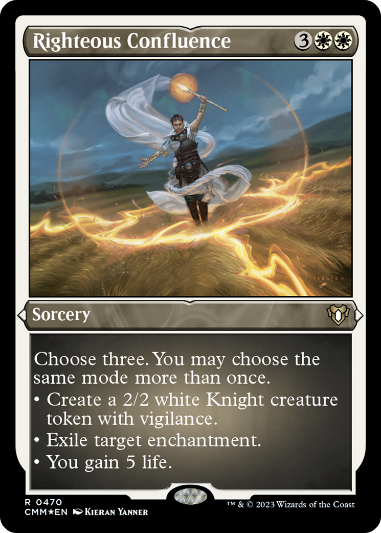 Righteous Confluence (CMM-470) - Commander Masters Etched Foil-1