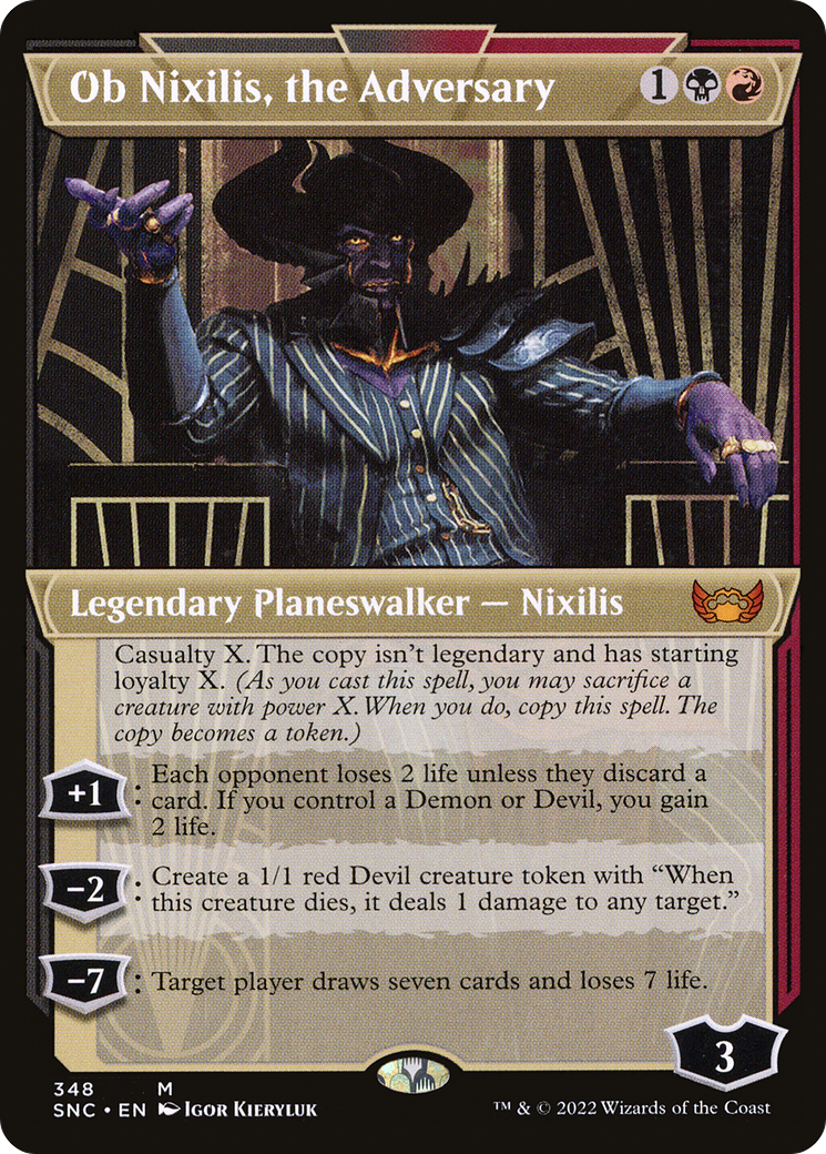 Ob Nixilis, the Adversary (Showcase Art Deco) [Streets of New Capenna]-1
