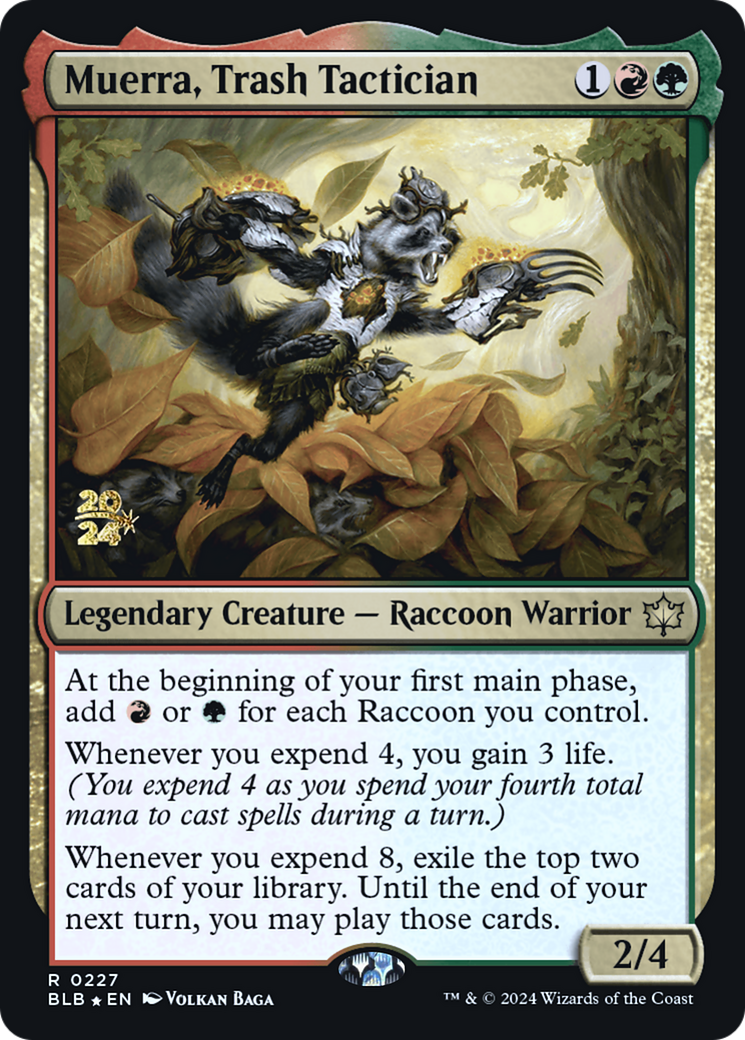 Muerra, Trash Tactician [Bloomburrow Prerelease Promos]-1
