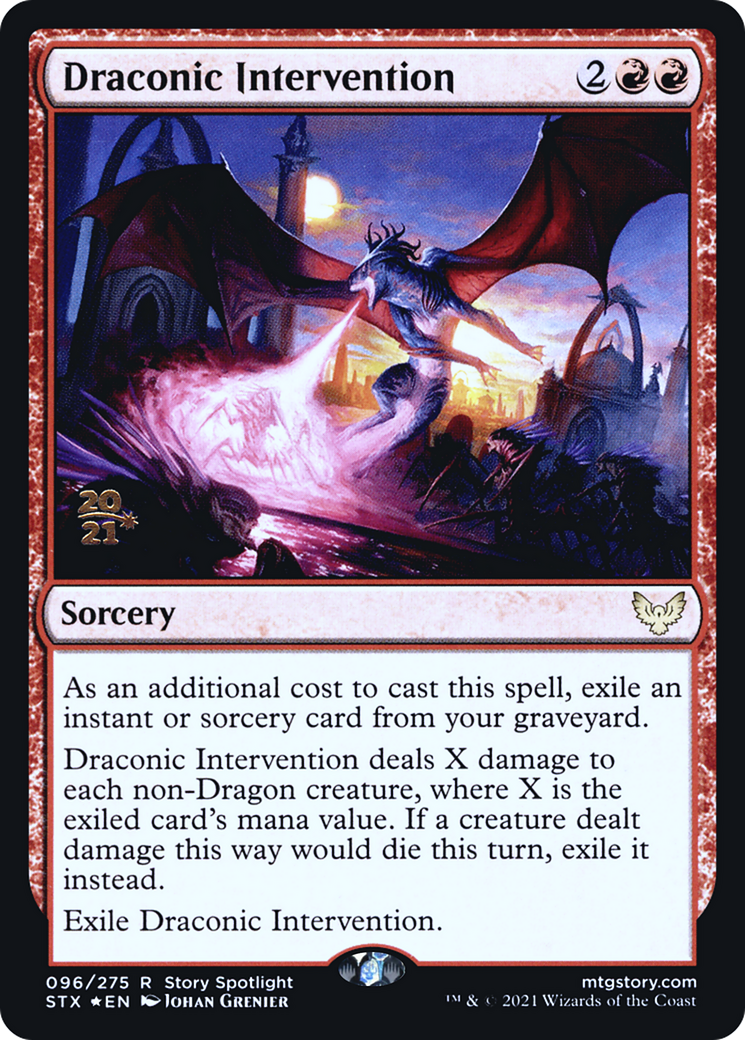 Draconic Intervention [Strixhaven: School of Mages Prerelease Promos]-1
