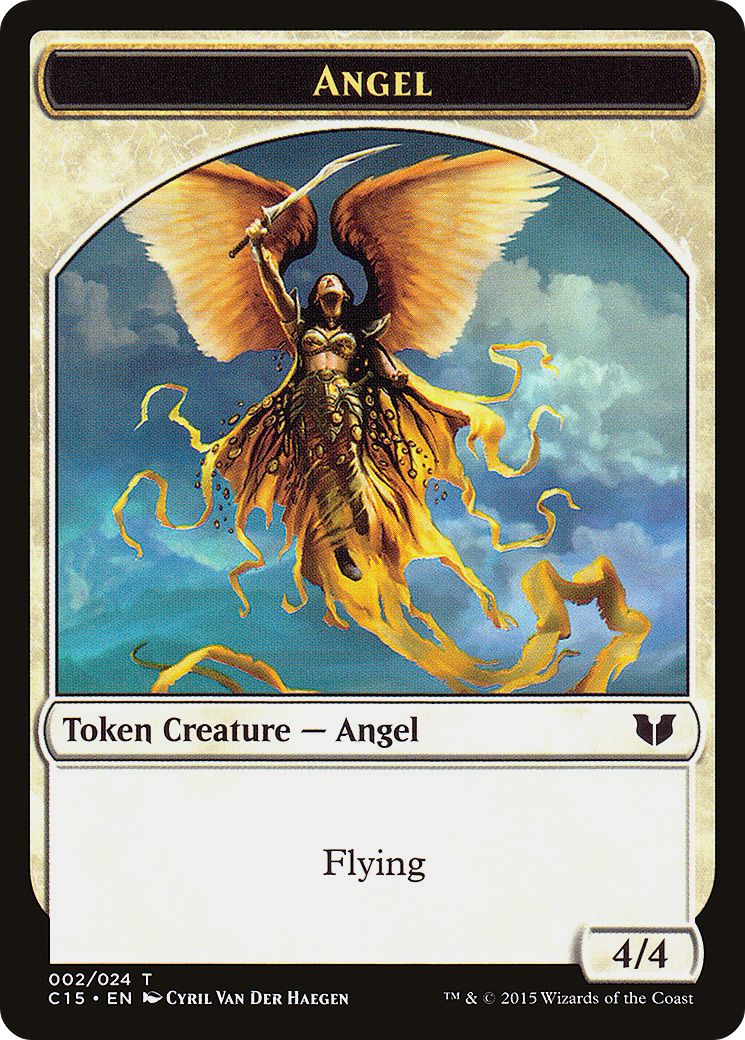 Angel // Knight (005) Double-Sided Token [Commander 2015 Tokens]-3