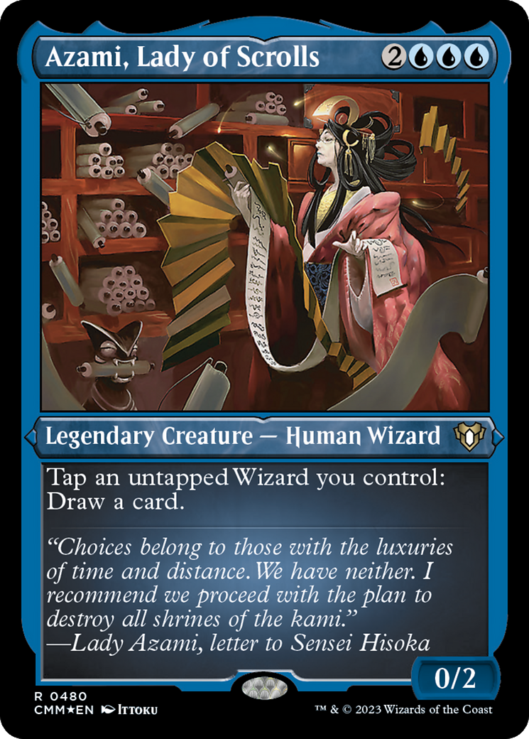 Azami, Lady of Scrolls (CMM-480) - Commander Masters Etched Foil-1