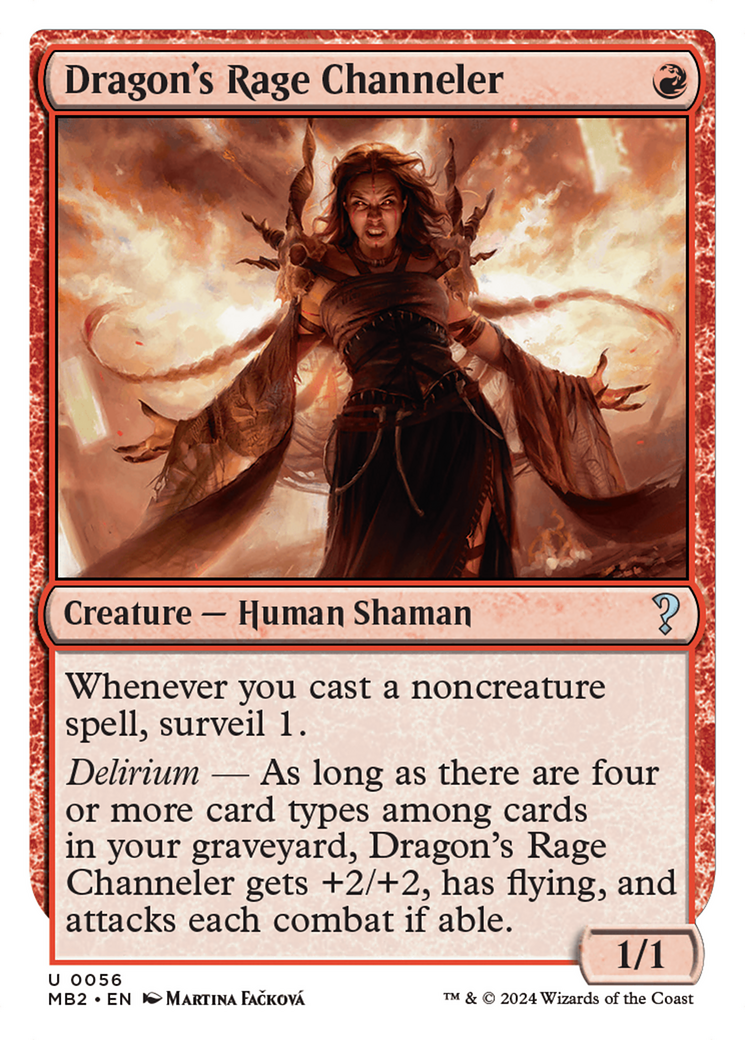 Dragon's Rage Channeler (White Border) [Mystery Booster 2]-1