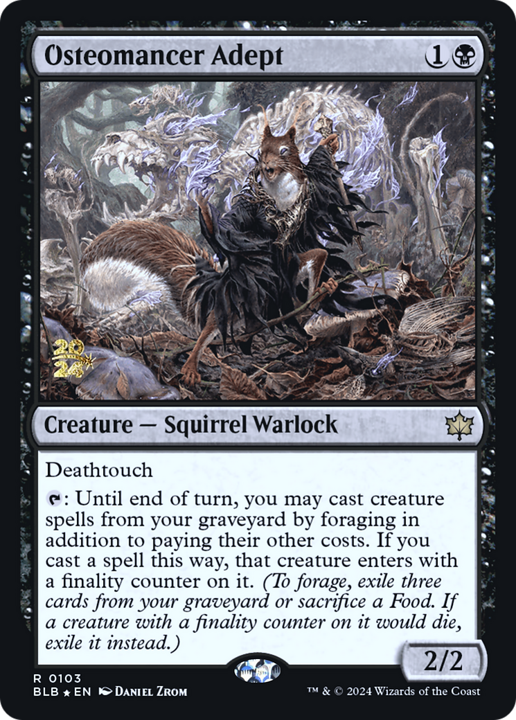 Osteomancer Adept [Bloomburrow Prerelease Promos]-1