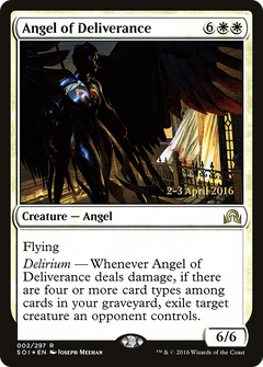 Angel of Deliverance [Shadows over Innistrad Prerelease Promos]-1