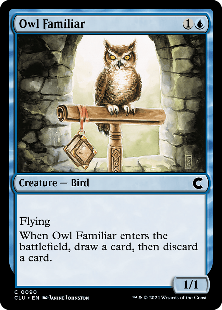 Owl Familiar [Ravnica: Clue Edition]-1