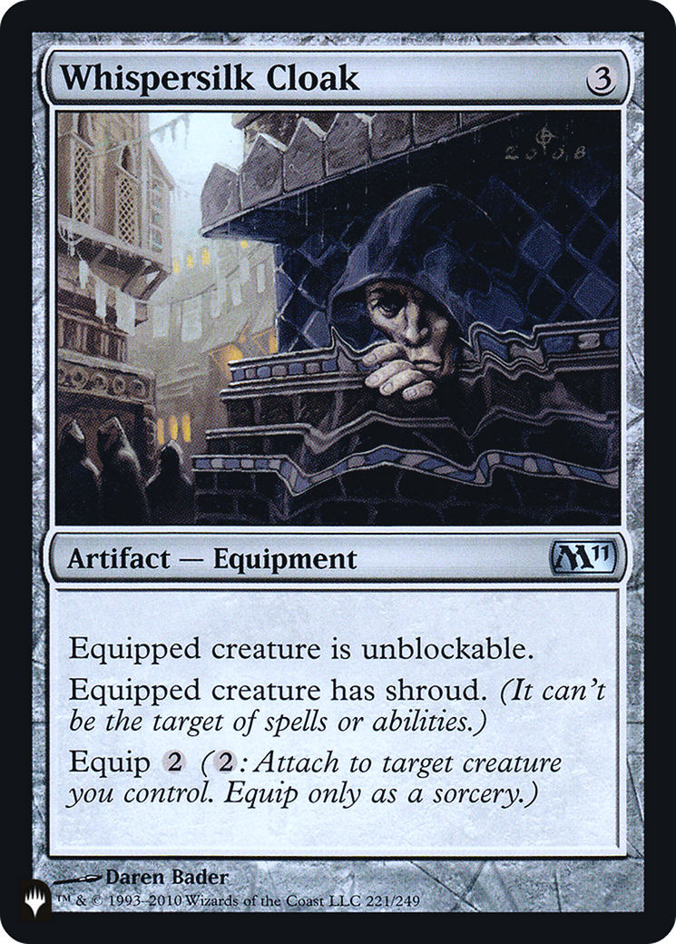 Whispersilk Cloak (M11) (LIST-221) - The List Foil-1