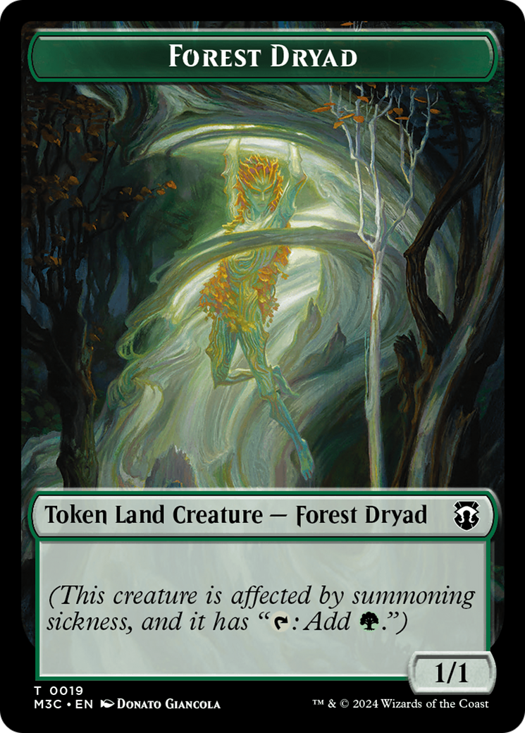 Boar (Ripple Foil) // Forest Dryad Double-Sided Token [Modern Horizons 3 Commander Tokens]-2