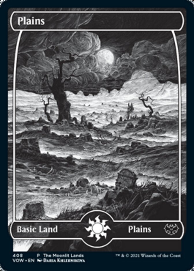 Plains (The Moonlit Lands) (Foil Etched) [Innistrad: Crimson Vow Promos]-1