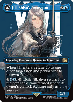 Jill, Shiva's Dominant // Shiva, Warden of Ice (Borderless) [FINAL FANTASY]-1
