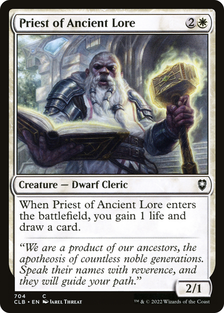 Priest of Ancient Lore [Commander Legends: Battle for Baldur's Gate]-1