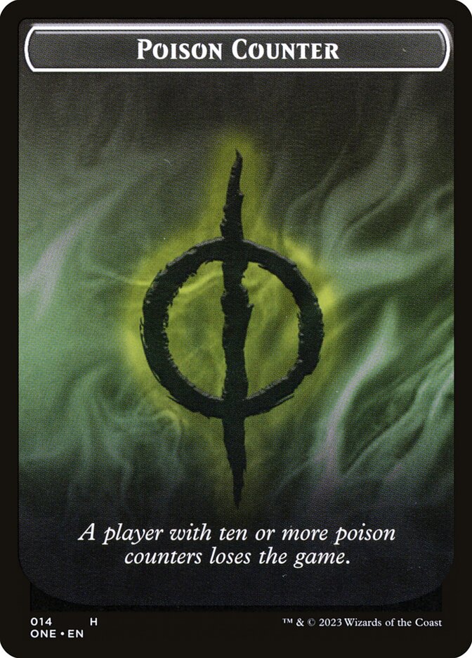 Phyrexian Goblin // Poison Counter Double-Sided Token [Phyrexia: All Will Be One Tokens]-2