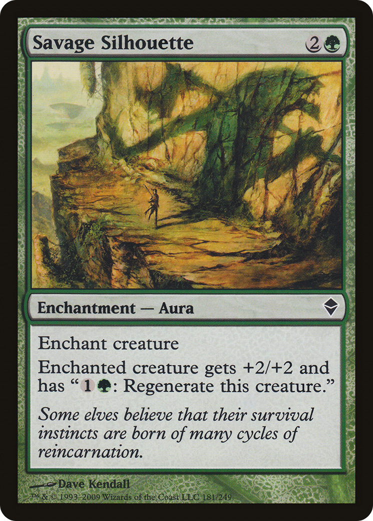 Savage Silhouette [Zendikar]-1