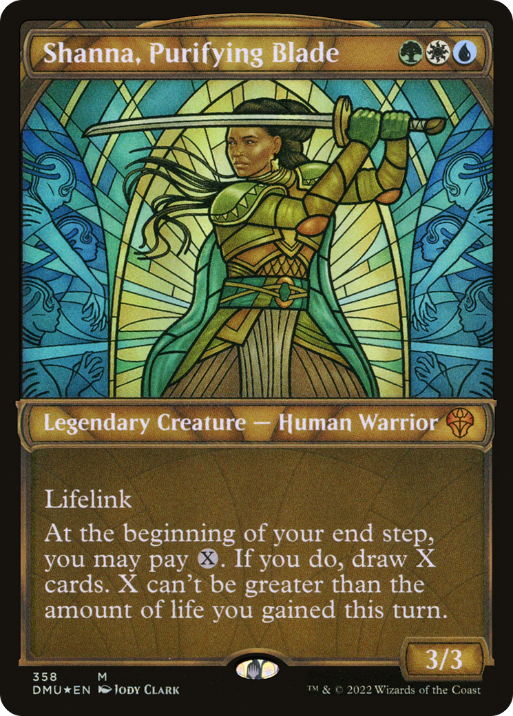 Shanna, Purifying Blade (Showcase Textured) [Dominaria United]-1
