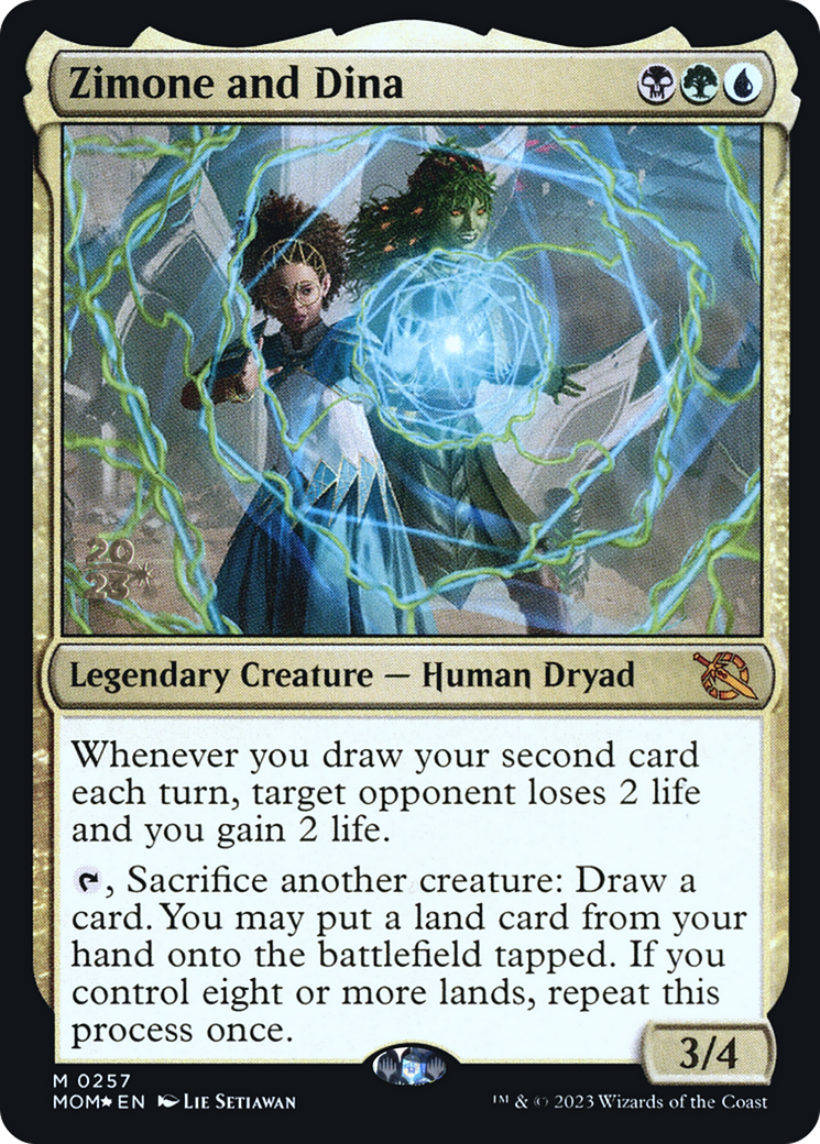 Zimone and Dina (PRE-257) - March of the Machine Promos Foil-1