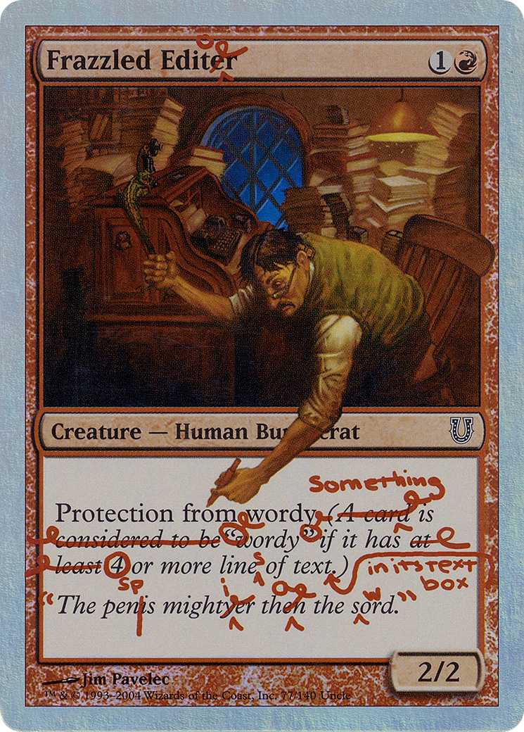 Frazzled Editor (Alternate Foil) [Unhinged]-1