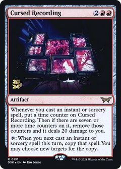 Cursed Recording (0131) [Duskmourn: House of Horror Prerelease Promos]-1
