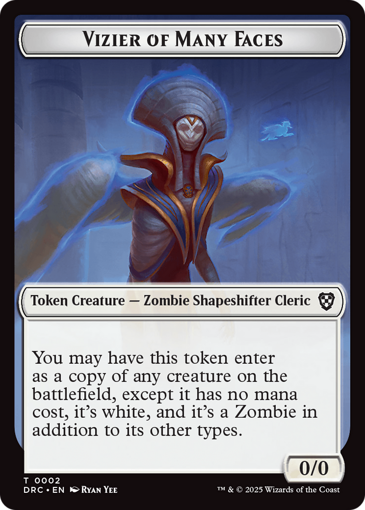 Angel of Sanctions // Vizier of Many Faces Double-Sided Token [Aetherdrift Commander]-2