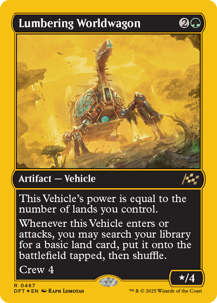 Lumbering Worldwagon (First-Place Foil) [Aetherdrift]-1