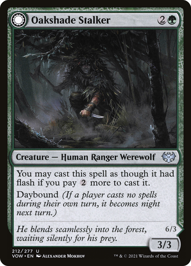 Oakshade Stalker // Moonlit Ambusher [Innistrad: Crimson Vow]-3